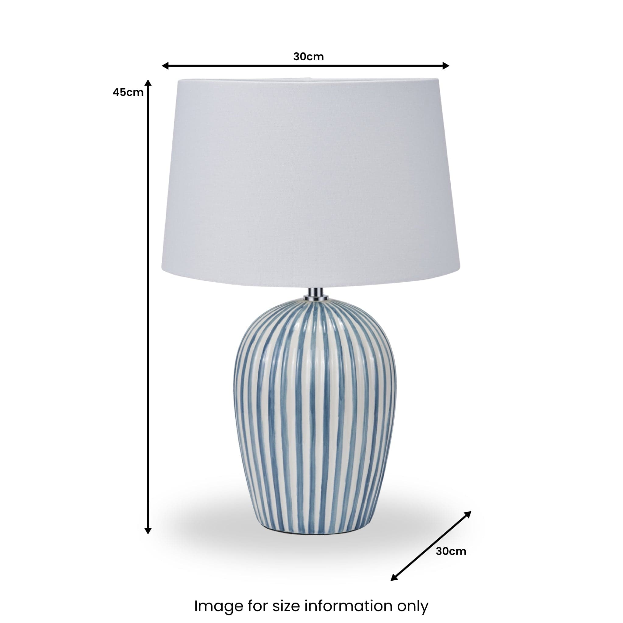 Cannes Stripe Ceramic Table Lamp